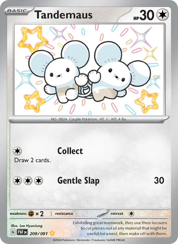 Tandemaus Holo 209/91 Paldean Fates Pokémon Card