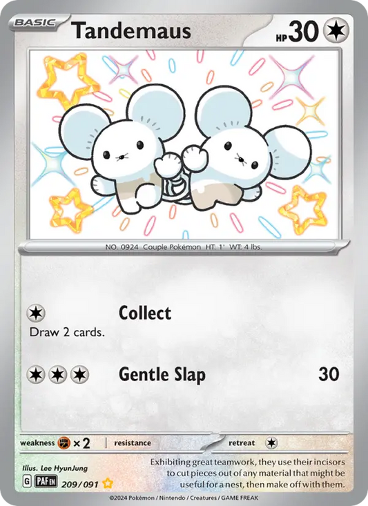 Tandemaus Holo 209/91 Paldean Fates Pokémon Card
