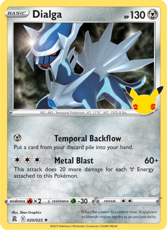 Dialga Holo 020/25 Celebrations Pokémon Card