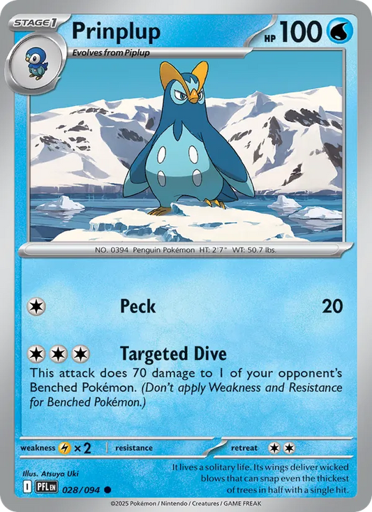 Prinplup Normal 028/94 Phantasmal Flames Pokémon Card
