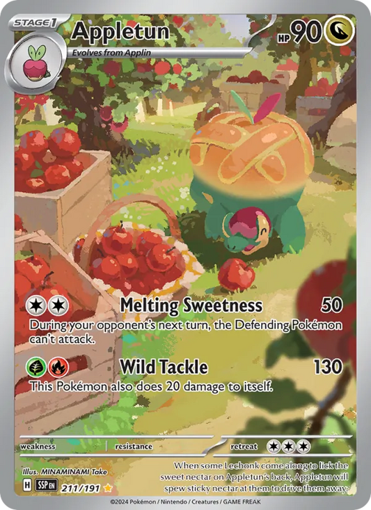 Appletun Holo 211/191 Surging Sparks Pokémon Card