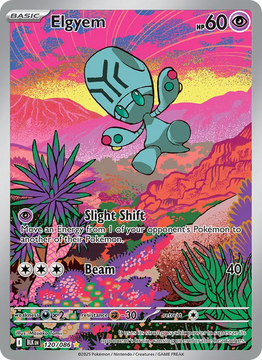 Elgyem Holo 120/86 Black Bolt Pokémon Card
