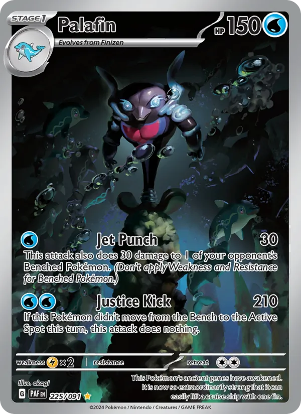 Palafin Holo 225/91 Paldean Fates Pokémon Card