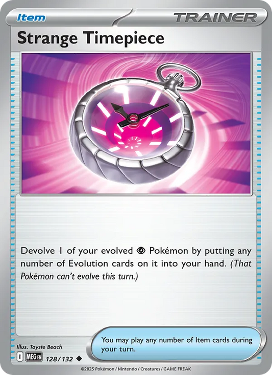 Strange Timepiece Non-Holo 128/132 Mega Evolution Pokémon Card