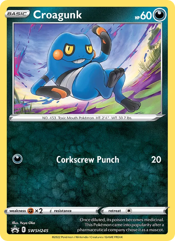 Croagunk Holo WH245/307 SWSH Black Star Promos Pokémon Card