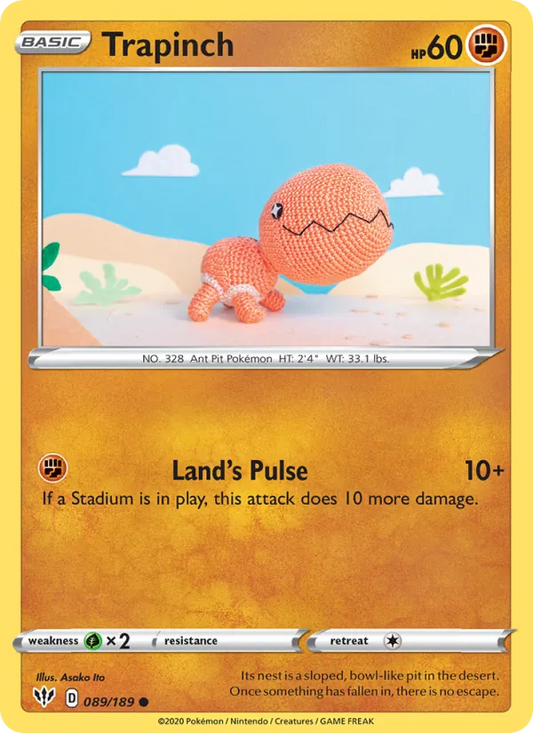 Trapinch Normal 089/189 Darkness Ablaze Pokémon Card