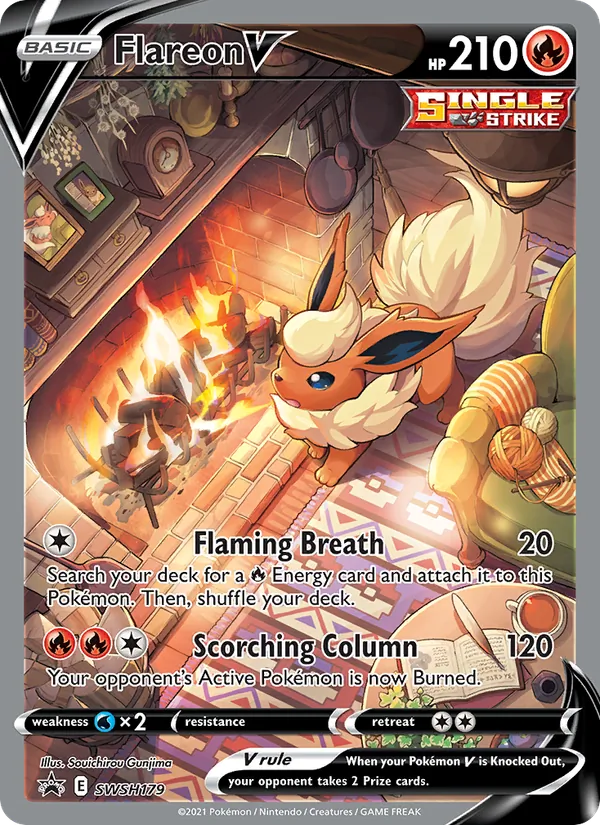 Flareon V Holo WH179/307 SWSH Black Star Promos Pokémon Card
