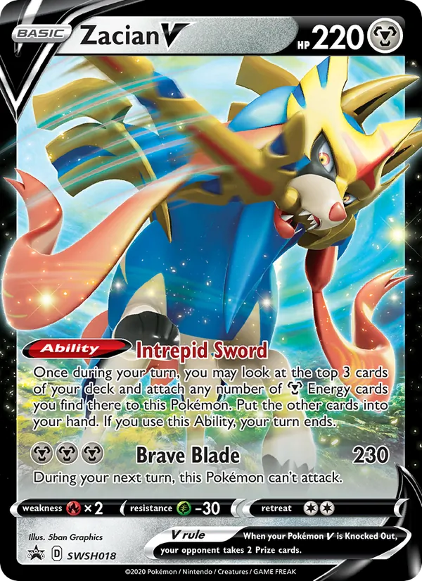 Zacian V Holo WH018/307 SWSH Black Star Promos Pokémon Card
