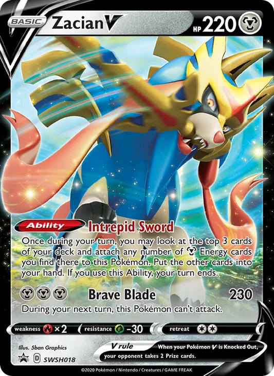 Zacian V Holo WH018/307 SWSH Black Star Promos Pokémon Card
