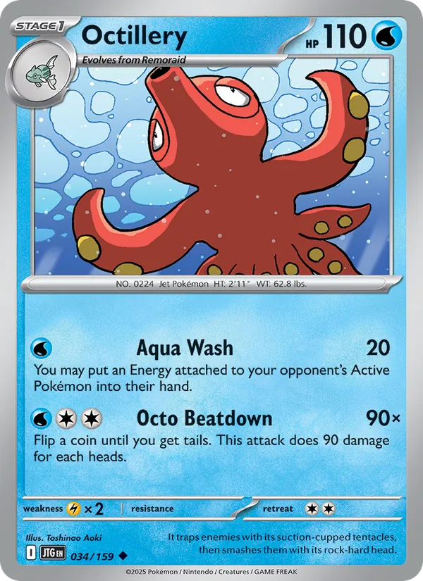 Octillery Normal 034/159 Journey Together Pokémon Card