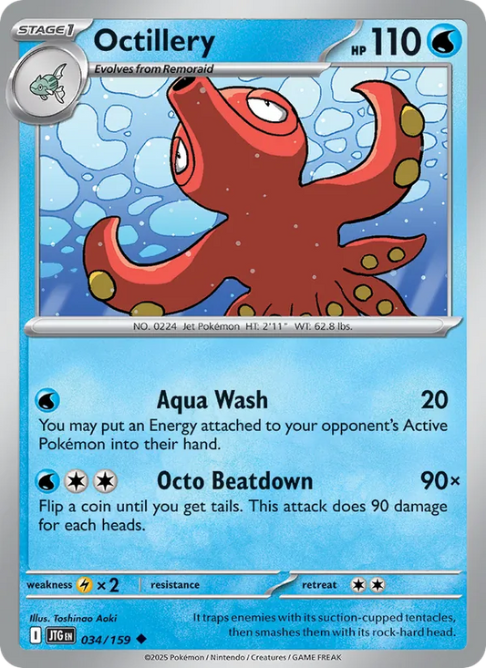 Octillery Normal 034/159 Journey Together Pokémon Card