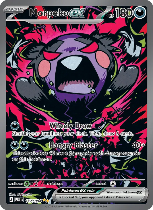 Morpeko ex Holo 117/84 Pitch Black Pokémon Card