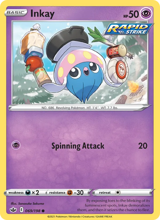 Inkay Normal 069/198 Chilling Reign Pokémon Card