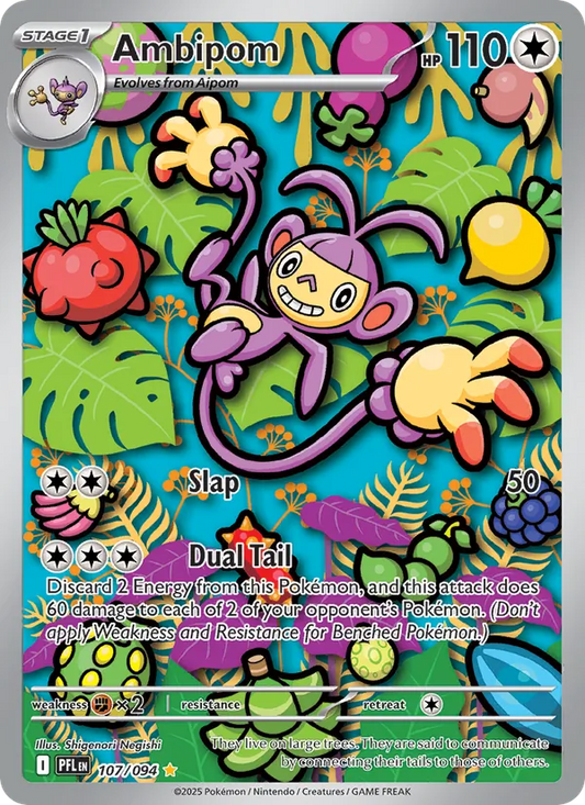Ambipom Holo 107/94 Phantasmal Flames Pokémon Card