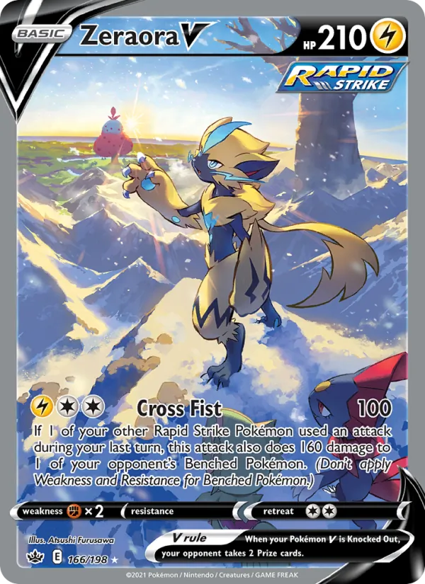 Zeraora V Holo 166/198 Chilling Reign Pokémon Card