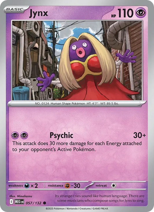 Jynx Non-Holo 057/132 Mega Evolution Pokémon Card