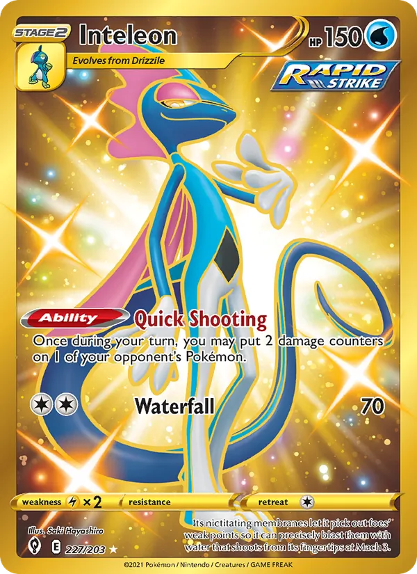 Inteleon Holo 227/203 Evolving Skies Pokémon Card