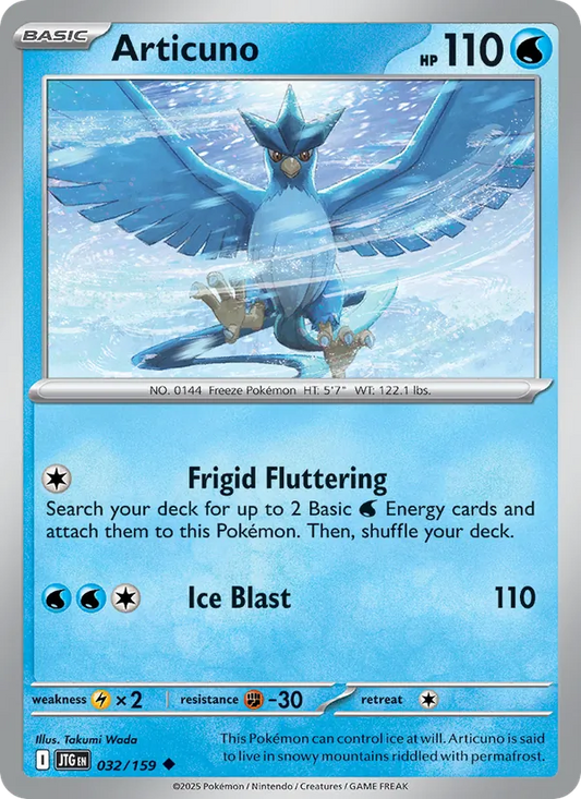 Articuno Normal 032/159 Journey Together Pokémon Card