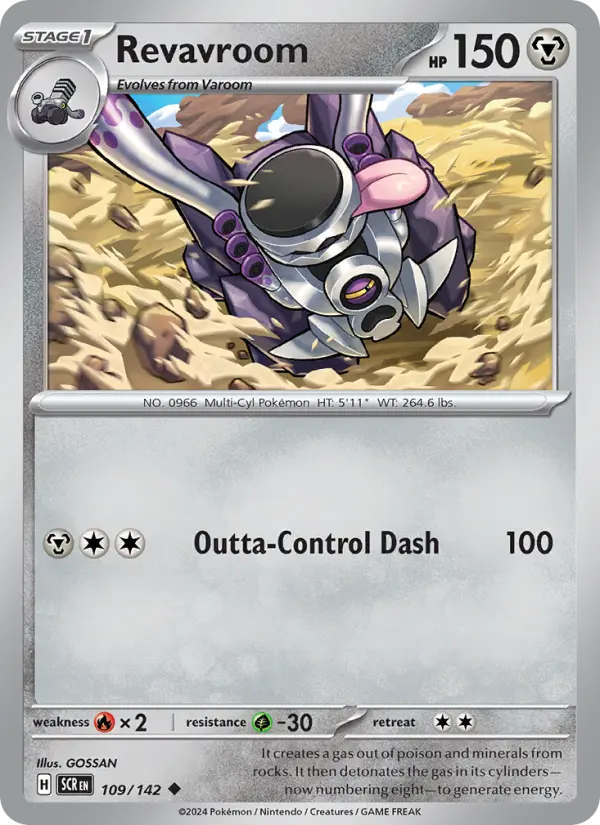 Revavroom Reverse Holo 109/142 Stellar Crown Pokémon Card