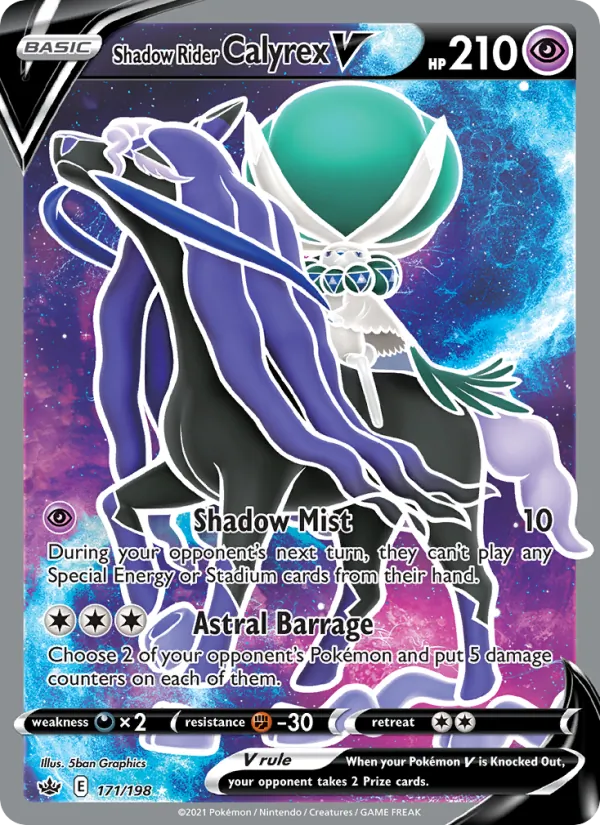 Shadow Rider Calyrex V Holo 171/198 Chilling Reign Pokémon Card