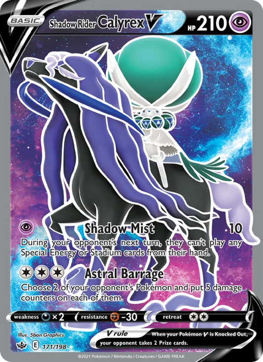 Shadow Rider Calyrex V Holo 171/198 Chilling Reign Pokémon Card