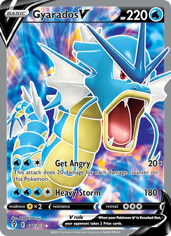 Gyarados V Holo 171/203 Evolving Skies Pokémon Card