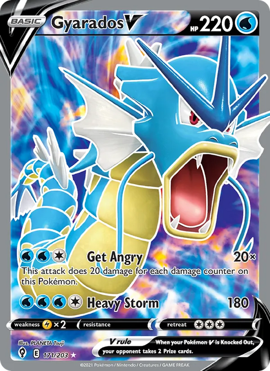 Gyarados V Holo 171/203 Evolving Skies Pokémon Card