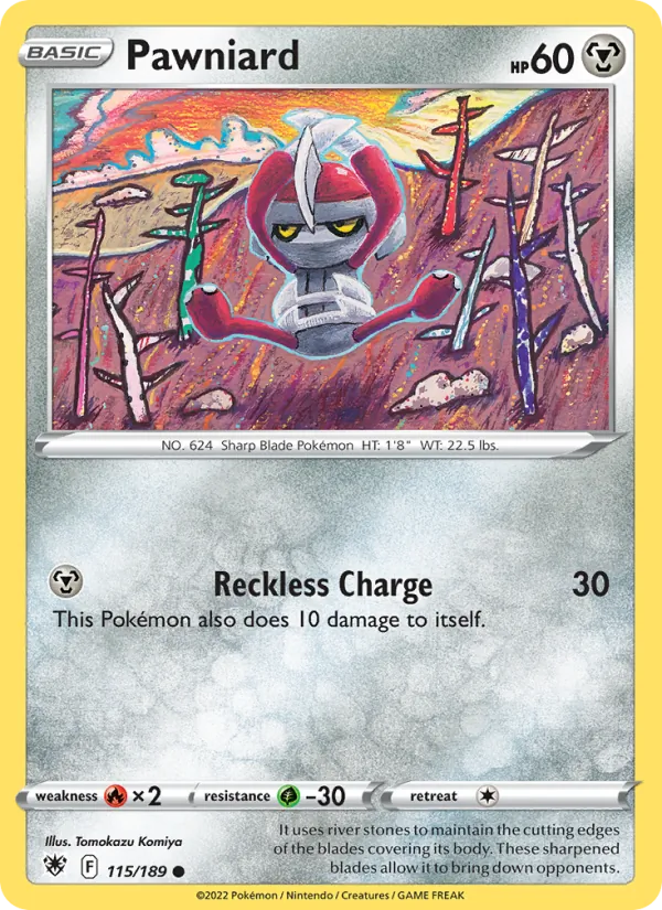 Pawniard Reverse Holo 115/189 Astral Radiance Pokémon Card