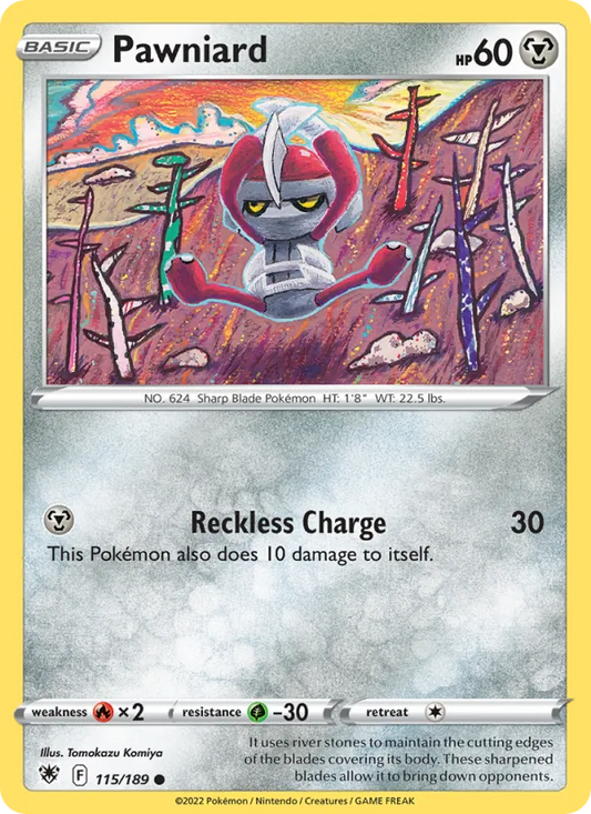 Pawniard Reverse Holo 115/189 Astral Radiance Pokémon Card
