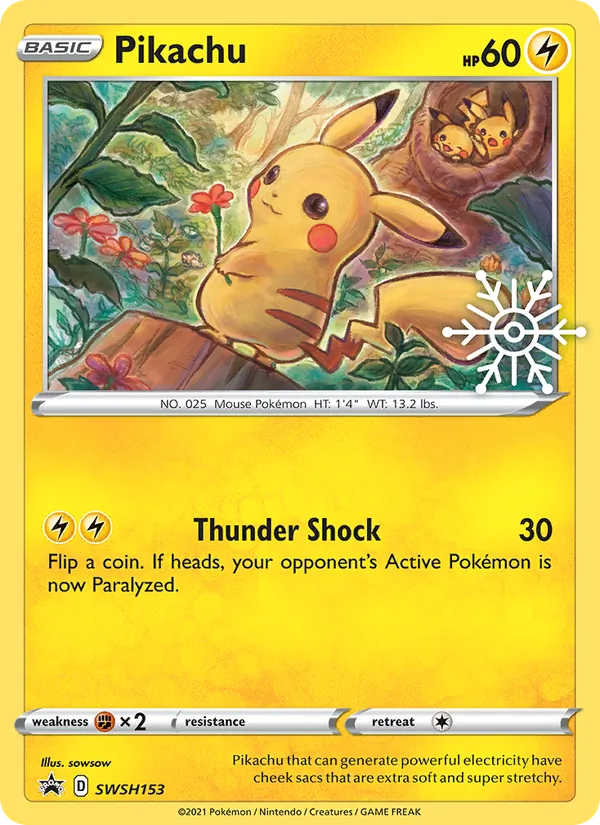 Pikachu Holo WH153/307 SWSH Black Star Promos Pokémon Card