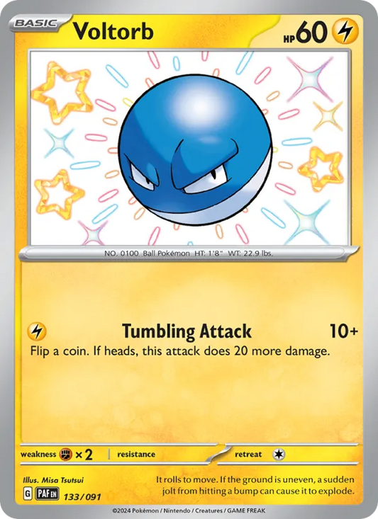 Voltorb Holo 133/91 Paldean Fates Pokémon Card