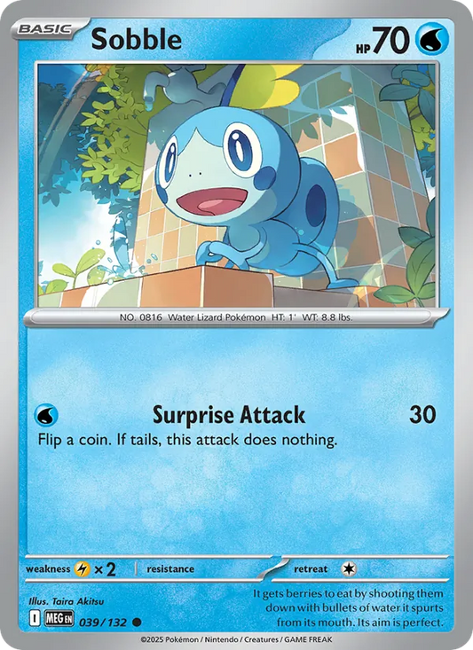Sobble Normal 039/132 Mega Evolution Pokémon Card