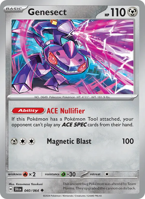 Genesect Non-Foil 040/64 Shrouded Fable Pokémon Card