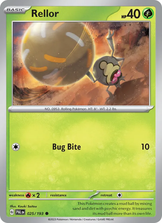 Rellor Normal 025/193 Paldea Evolved Pokémon Card