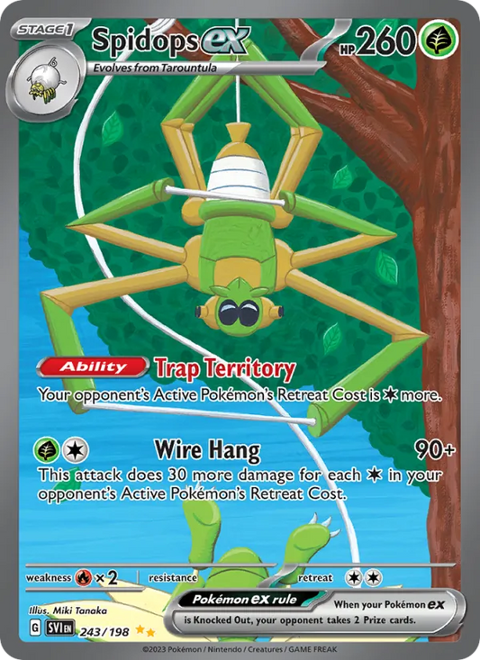 Spidops ex Holo 243/198 Scarlet & Violet Pokémon Card
