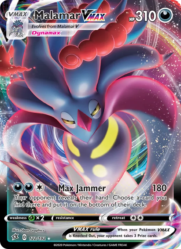 Malamar VMAX Holo 122/192 Rebel Clash Pokémon Card