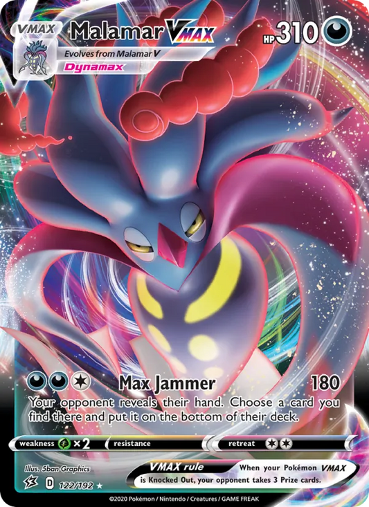 Malamar VMAX Holo 122/192 Rebel Clash Pokémon Card