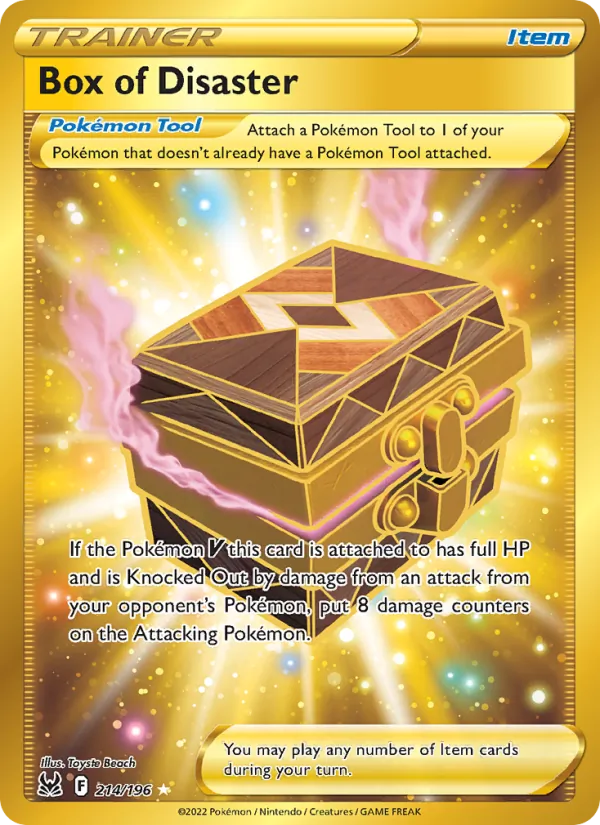 Box of Disaster Holo 214/196 Lost Origin Pokémon Card