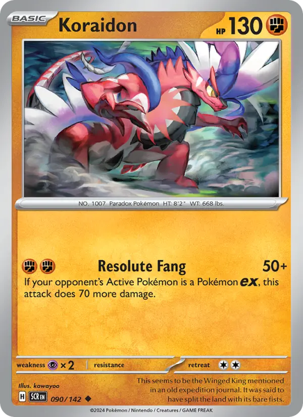 Koraidon Reverse Holo 090/142 Stellar Crown Pokémon Card