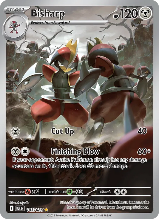 Bisharp Holo 143/86 Black Bolt Pokémon Card
