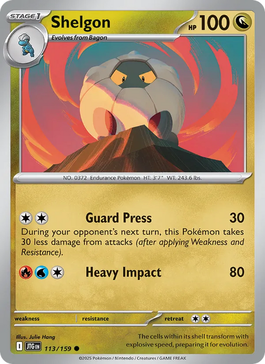 Shelgon Normal 113/159 Journey Together Pokémon Card