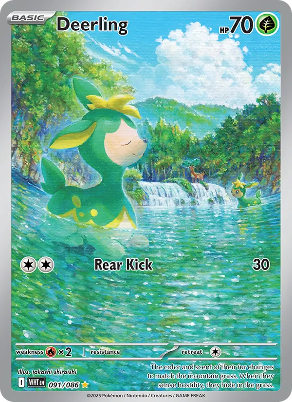 Deerling Holo 091/86 White Flare Pokémon Card