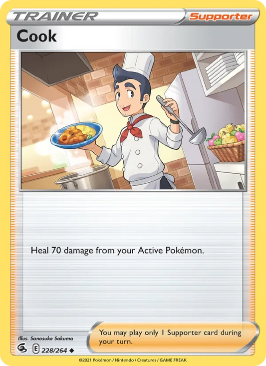 Cook Reverse Holo 228/264 Fusion Strike Pokémon Card