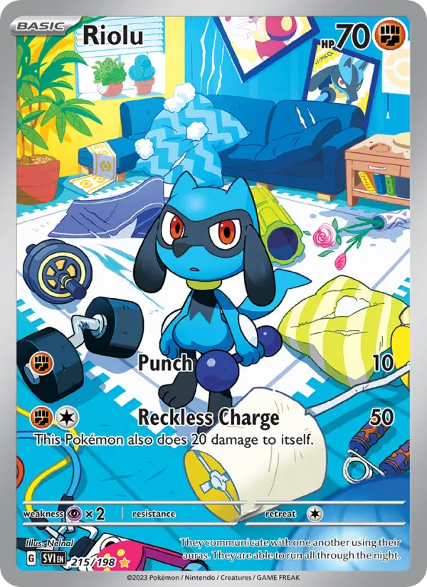 Riolu Holo 215/198 Scarlet & Violet Pokémon Card