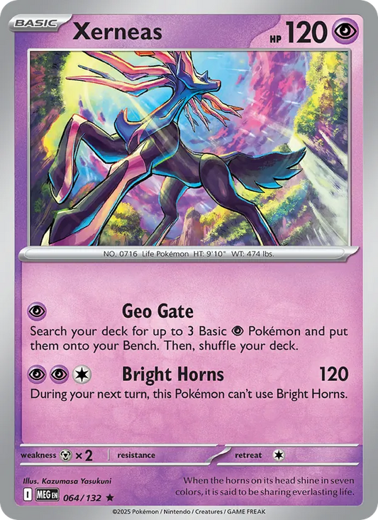 Xerneas Normal 064/132 Mega Evolution Pokémon Card