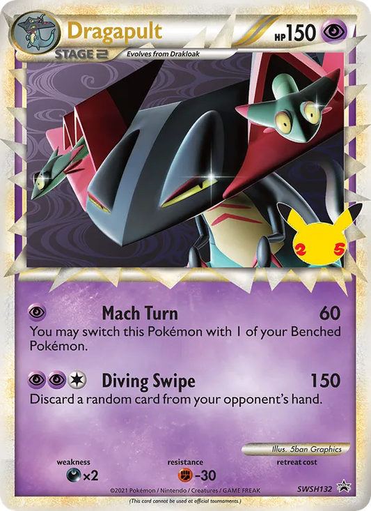 Dragapult Holo WH132/307 SWSH Black Star Promos Pokémon Card