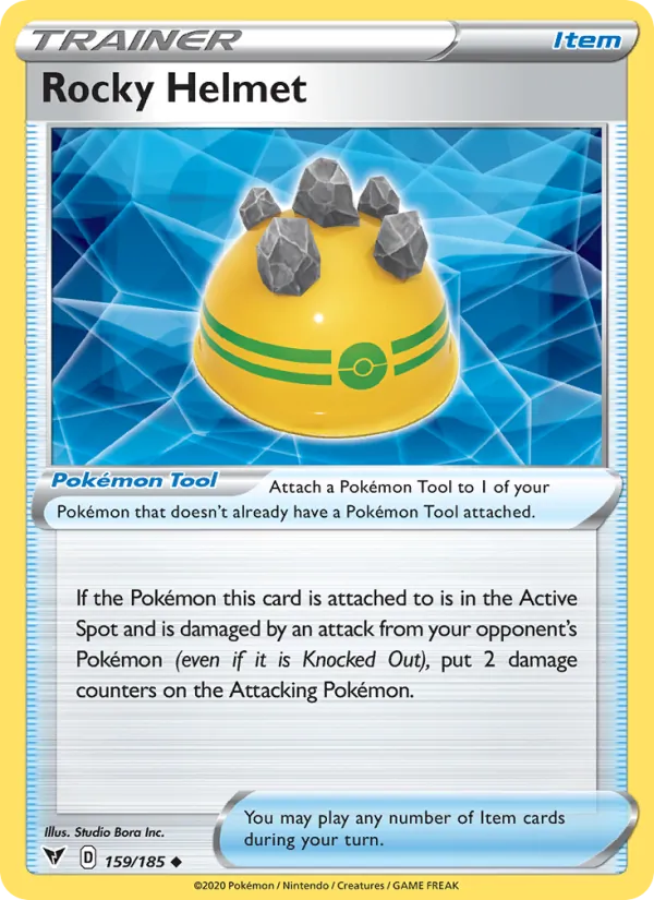 Rocky Helmet Reverse Holo 159/185 Vivid Voltage Pokémon Card