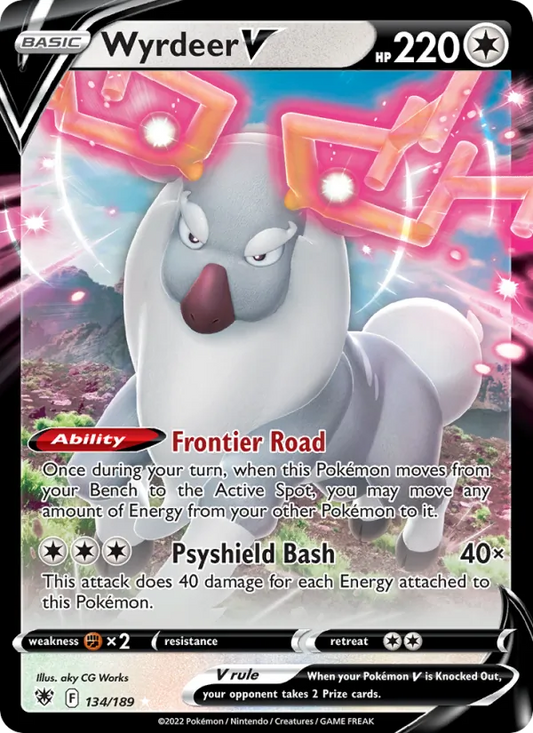 Wyrdeer V Holo 134/189 Astral Radiance Pokémon Card