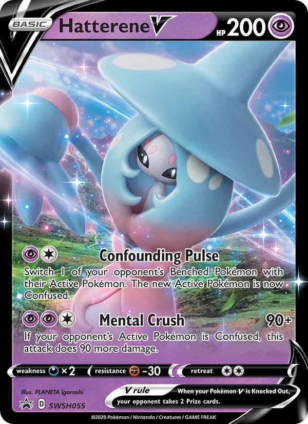 Hatterene V Holo WH055/307 SWSH Black Star Promos Pokémon Card