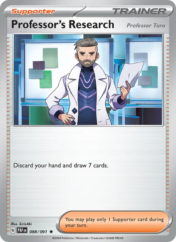 Professor's Research Reverse Holo 088/91 Paldean Fates Pokémon Card